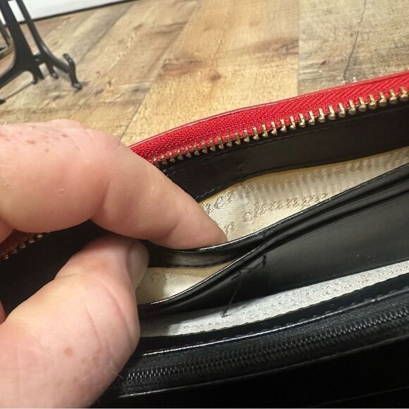 Kate Spade Red Patent Leather Zip Around Wallet - Picture 10 of 15